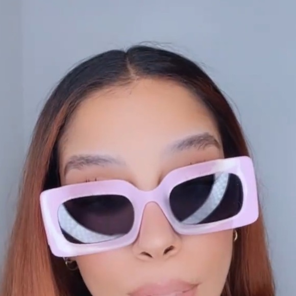 NEW Pink oversized square sunglasses pink glasses - Picture 5 of 9